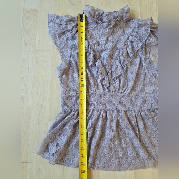 Free People Ruffle Lace Tank Top Size Medium - Picture 10 of 14